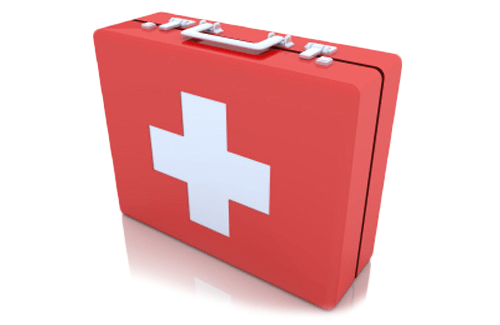 red emergency briefcase