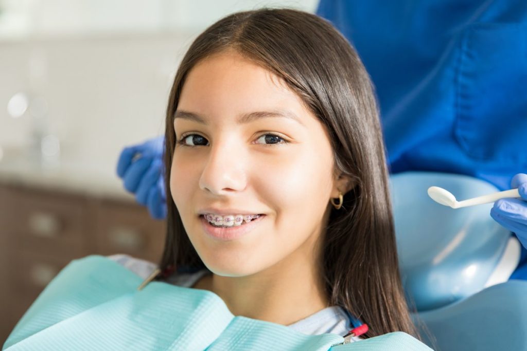 5 Tips For Going Back To School With Braces girl at ortho office